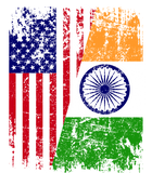 Discover Half American Flag | USA INDIA FLAG T-Shirt