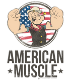Discover Popeye The Sailor Man 1960's Cartoon Vintage Style American Muscle Adult T-Shirt White