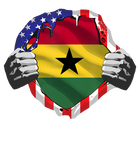 Discover Ghana Roots USA Flag Immigrant T-Shirt