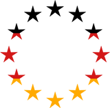 Discover europe stars circle 3 colors germany nation black