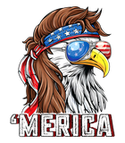 Discover Merica USA American Flag Patriotic 4th of July Bald Eagle T-Shirt