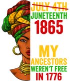 Discover Juneteenth is My Independence Day Not July 4th Tee T-Shirt