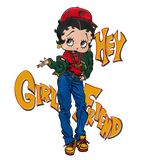 Discover 90s Betty Boop Hey Girlfriend T-Shirt. Vintage 1990s Bootleg Betty Boop Street Style