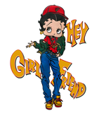 Discover 90s Betty Boop Hey Girlfriend T-Shirt. Vintage 1990s Bootleg Betty Boop Street Style
