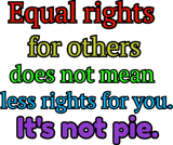 Discover rights for others does not mean less rights