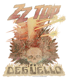 Discover ZZ Top Men's T-Shirt | Deguello Faded Album Cover Ivory Graphic Tee