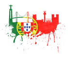 Discover Lisbon Skyline Portugal Flag Painting Fan Art Love T-shirt