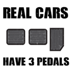 Discover Real Cars have 3 Pedals T-shirt