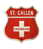 Discover St. Gallen Switzerland coat of arms flags design T-shirt