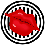Discover Pop-Art - Red lips on stripes (DDP)