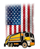 Discover Garbage Truck USA Flag Gift