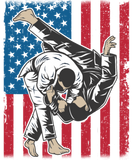 Discover Judo USA Flag Design