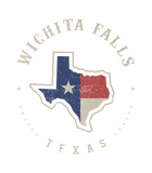 Discover Vintage Wichita Falls Texas State Flag Map T Shirt