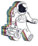 Discover Astronaut Space Universe Funny Ghetto-Blaster