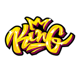 Discover King, Graffiti Style, Crown, Gold design