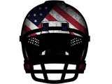 Discover USA Flag on Football Helmet in used look