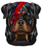 Discover Rottweiler Dog With Red Lightning Bolt Painted On