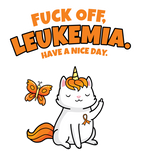 Discover Fuck Off Leukemia Caticorn Butterfly - Leukemia - T-Shirt