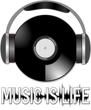 Discover Music Is Life Vinyl Record Headphones Design