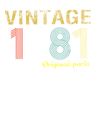 Discover 40th Birthday Gifts Shirts Vintage 1981 Original Parts T Shirt