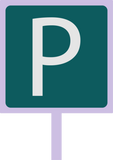 Discover parking sign