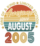 Discover 16th Birthday Men Awesome Since August 2005 T-Shirt