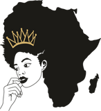 Discover Afro Queen with crown, Africa