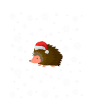 Discover Cute Hedgehog Santa Hat Falling Snowflakes T-Shirts