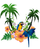 Discover Tropical design with palm trees and parrot T-Shirts