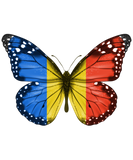 Discover Butterfly Flag Of Romania T-Shirts
