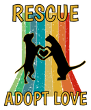 Discover Vintage Rescue Adopt Love Pets Dog Adoption T-Shirts