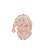 Discover Melancholy Santa Claus Head Drawing T-Shirts