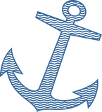 Discover Marine anchor nautical symbol | Navy blue hook T-Shirts