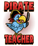 Discover Educator Pirate Parrot Funny Saying Gift