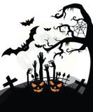 Discover Halloween Shirt cemetery spooky pumpkin present