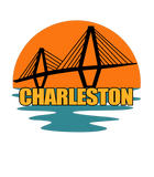 Discover Charleston Cooper River Ravenel Bridge Silhouette Sunset T Shirt