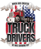Discover God Created Truck Drivers American Flag