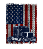 Discover Truck Driver American Flag T Shirt
