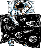 Discover Astronaut sleeping in the universe