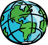 Discover cartoon earth globe