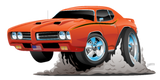 Discover Classic American Muscle Car Cartoon