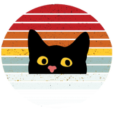 Discover Retro Black Cat Sunset