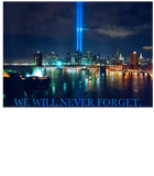 Discover September 11 Lights Over Manhattan One World Trade Center T Shirt