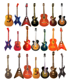 Discover Cute Guitar Rock N Roll Musical Instruments T Shirt