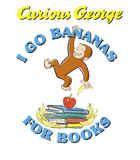 Discover Curious George I Go Bananas For Books Book Stack T Shirt