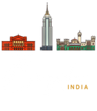 Discover Bangalore India City Skyline Map Travel T-Shirt