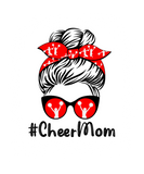 Discover Bleached Cheer Mom Parent Cheerleading Messy Bun T-shirt