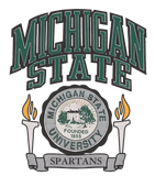 Discover Vintage Michigan State University Spartans Logo Sweatshirt