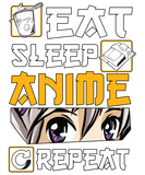Discover Eat Sleep Anime Repeat Merch Anime Girl Otaku Gift