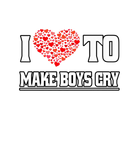 Discover I Love To Make Boys Cry Funny Heart Valentine's Da